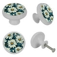thumbnail image 4 of Daisy Glow-in-the-Dark Fluorescent Drawer Pulls - Round 4-Pack - Suitable for Cabinets, Wardrobes, and Dressers - Decorative Door Knobs,and Cabinet Handles with Screws, 4 of 6