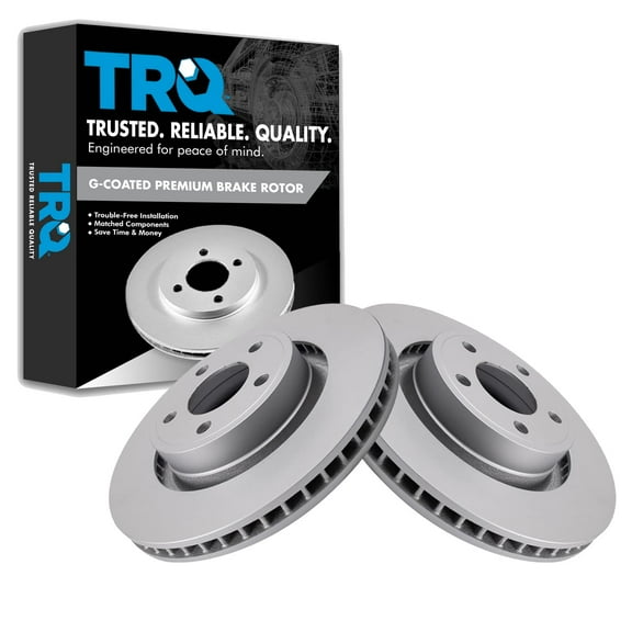TRQ Front Brake Rotors Set Vented Premium G-Coated Fits Select 2015-2020 Ford Mustang
