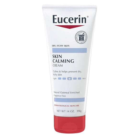 Eucerin Skin Calming Body Cream for Dry, Itchy Skin with Soothing Oatmeal, Fragrance Free, 8 oz