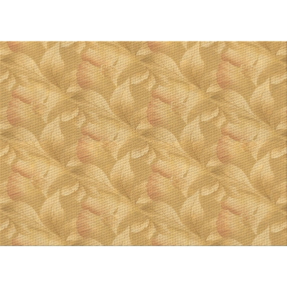 Ahgly Company Indoor Rectangle Patterned Carrot Orange Area Rugs, 6' x 9'