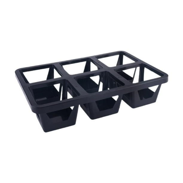 Bandeja para macetas de vivero, ligera, resistente, con capacidad de carga, práctica para interiores y exteriores. 6 celdas