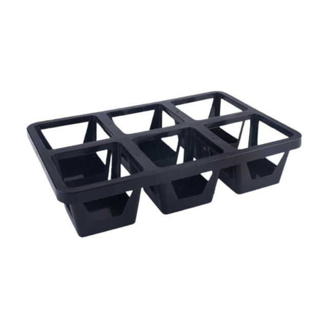 koolsoo Nursery Pots Tray Convenient Lightweight Transporting Plant Pot Carry Holder 6 Cell