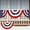 Multicolor, variant on Patriotic USA Flag Scalloped Bunting Banner, Red White Blue Fan-Shaped Porch Decor, 4th of July Independence Day Hanging Flag for Indoor Outdoor Use