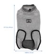 thumbnail image 3 of 1PC Pet Sterilization Weaning Anti-licking Clothes Recovery Suit Post-Operation Clothes for Cats Dogs - Size M (Grey), 3 of 7