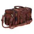 thumbnail image 1 of Bolsa de lona Cureo Weekender de piel de 20 pulgadas para viajes al gimnasio, 1 of 7
