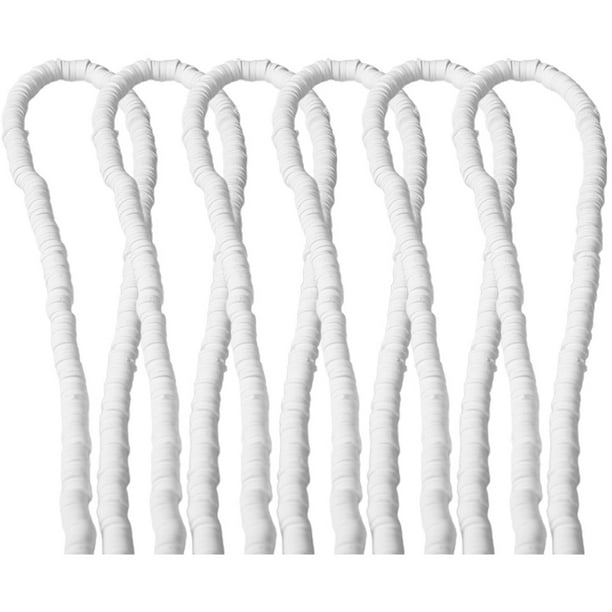 EeaseMX 6 tiras de cuentas sueltas para pulseras, bisutería, cuentas de arcilla blanca