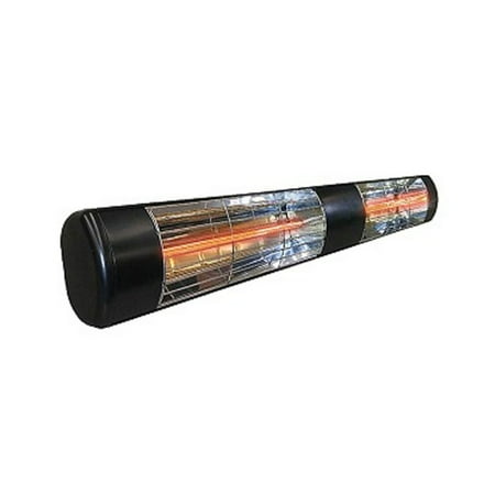 Outdoor Wall Mounted Heater BLACK 3000w 240v with Gold Lamp