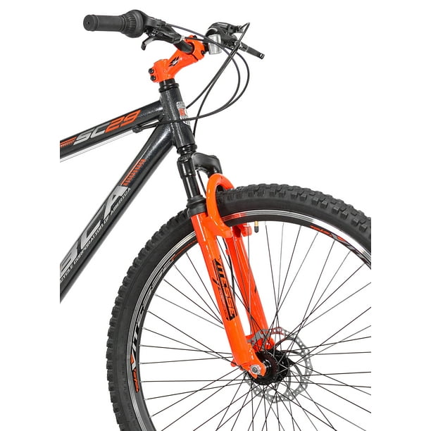 Mountain Bike for Ages 13+, Gray/Orange, Outdoor Adventure Parks
