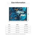 thumbnail image 5 of Yiaed Blue Iceberg Leaf Wolf Print Blanket Throw Blanket Soft Cozy Flannel Blanket for Home Bed Sofa Couch Chair-50"x40", 5 of 6