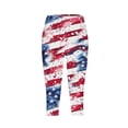 thumbnail image 6 of Hvot&aat Patriotic High Waist Leggings for Women USA 4th of July Flag Leggings Summer Casual Vacation Beach Pants, 6 of 6