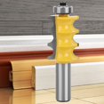 thumbnail image 3 of 1/2-Inch Shank Architectural Molding Router Bit (Cutting Depth 3/16") - Micro-Grain Carbide Blade, Anti-Kickback Hardened Steel Body, Heat-Resistant Coating, Enclosed Lubricated Bearing, Ideal for, 3 of 7