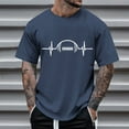 thumbnail image 3 of PEASKJP Men's T-Shirts Plus Size Men T Shirt Bulk Big Tall Short Sleeve Lightweight Tees (Navy,XXL), 3 of 4