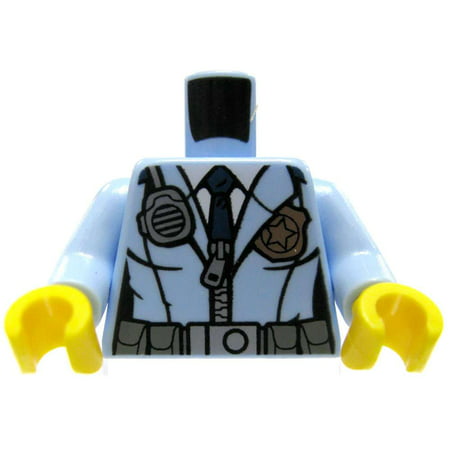 LEGO Minifigure Parts Sand Blue Female Torso Police Uniform Loose Torso [Loose]