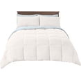 thumbnail image 3 of Sheetsnthings Reversible Down Alternative Comforter, Medium Warmth (44-Ounces of Fill) King-California King Size Blanket, Blue-White, 3 of 7