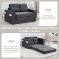 thumbnail image 6 of Convertible Sofa Bed, 2 in 1 Fold Out Floor Couch with Pillows, Memory Foam, Corduroy, Space-Saving Seating for Living Room, Gray, 6 of 12