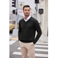 thumbnail image 2 of Suéter ligero de punto con cuello en V para hombre, 2 of 6