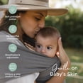 thumbnail image 4 of Boba Baby Wrap Carrier - Original Baby Carrier Wrap, Baby Sling for Newborns - Baby Wearing Essentials - Hands-Free Newborn Wrap Swaddle Holder, Newborn to Toddler Infant Baby Sling, 7-35 lbs (Grey), 4 of 5