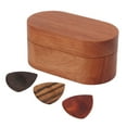 thumbnail image 1 of Caja de púas de guitarra de madera, caja de púas de guitarra de madera, juego de caja de púas de guitarra de madera, soporte para púas de guitarra, características líderes en su clase, 1 of 8