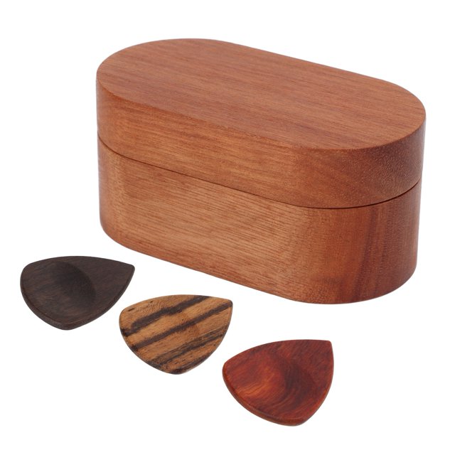 Caja de púas de guitarra de madera, caja de púas de guitarra de madera, juego de caja de púas de guitarra de madera, soporte para púas de guitarra, características líderes en su clase