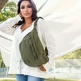 thumbnail image 2 of Large Capacity Canvas Chest Bag, Vintage Sling Backpack, Casual Crossbody Bag For, 2 of 5