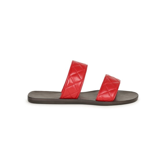 Women's Quilted Double Band Flat Slide Sandal 20561