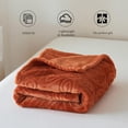 thumbnail image 3 of Simple&Opulence Burnt Orange Throw Blanket for Couch-Super Soft Fluffy Blankets for Women 50x70 Inches Cozy Lightweight Flannel Fleece Blanket for Home Decor（Six-Leaf Flower, Burnt Orange), 3 of 6