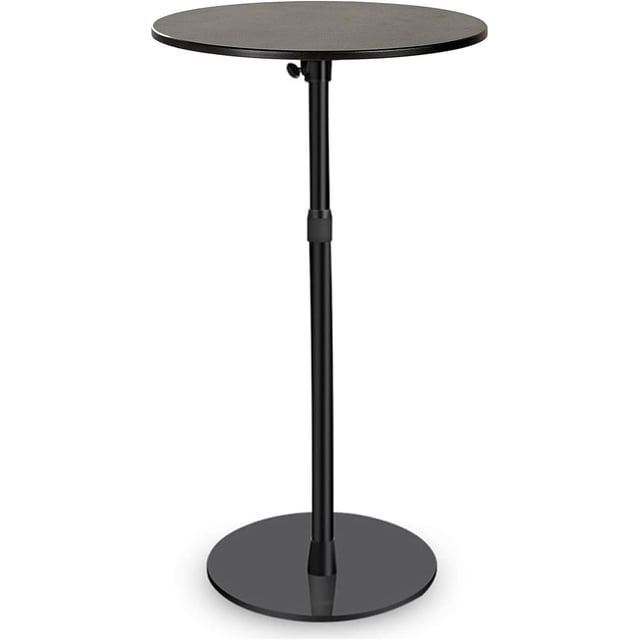 Bar Table 15.75inch Small Round Top Adjustable Height 22.64-33.46in Multifunctional Side Table for Pub Bar Dining Bistro Cafe