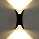 thumbnail image 1 of Aplique de pared LED moderno y creativo de 10 W, impermeable, IP65, bañador de pared de aluminio, luz LED para interiores y exteriores, dormitorio, sala de estar, baño, negro, 1 of 5