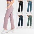thumbnail image 1 of Women Sports Pants High Waist Pocket Breathable Quick-Drying Yoga Running, 1 of 8