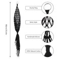 thumbnail image 2 of POINTERTECK 2Pcs Macrame Plant Hanger Net Hanging Planter Flower Pot Holders Hanging Planter Basket Handmade Cotton Rope Hangers Decorative Macrame Hangers Boho Home Decor (35.4‘‘Black), 2 of 7