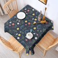 thumbnail image 2 of Pioneer Flower Floral Print Pattern Square Tablecloth, Waterproof Wipeable Spillproof Washable Table Cover for Home Kitchen Party Decor, 60"x60", 2 of 6