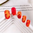 thumbnail image 3 of Uñas postizas AROVFAM con forma de hoja de arce, color dorado mate, acrílico con purpurina, 24 unida, 3 of 7