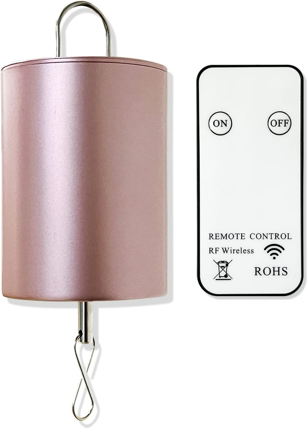 Fonmy Hanging Spinner Motor Copper Pink 10RPM Rotating for Hanging Decor Ornament - Wind Chimes  Wind Spinner with Mini Remote Controller for Battery Operated Motor