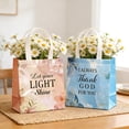 thumbnail image 4 of Religious Gift Bags for Women, Non Woven Bible Tote Bag with Handle, Reusable Floral Catholic Baptism Party Bag, Father’s Day Communion Gift, 4 of 6