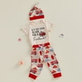 thumbnail image 4 of CAUYDY Newborn Infant Boy Outfits Set Romper Cute Pants Warm Hat 3PCS Layette Set Baby Clothes Fall Winter for Boys 3 6 9 12 18 Months (Sizes 6-12 Months,Red), 4 of 9