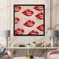thumbnail image 3 of Designart 'Red Girl Lips Pattern' Modern Framed Art Print, 3 of 4