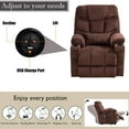 thumbnail image 2 of Power Lift Recliner Chairs Velvet Electric Recliner Vibration Massage Heat Function Brown 1 size, 2 of 9