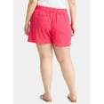 thumbnail image 3 of Terra & Sky Women's Plus Size Linen Blend Shorts, 3 of 5
