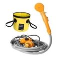 thumbnail image 3 of plegable y cabezal de con bomba de al , lavabo portátil plegable de 5 galones para acampar, caminar, , agua de - Amarillo DYNWAVEMX Bomba de ducha para lavadora de coches, 3 of 8