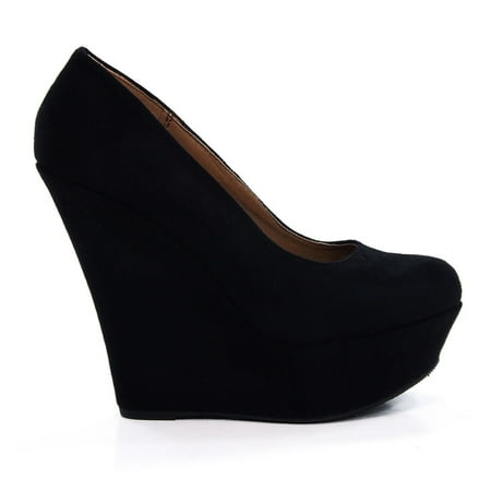 - Meroz by Delicious, Women Professional Dress Pump Platform Wedge by Delicious Shoe