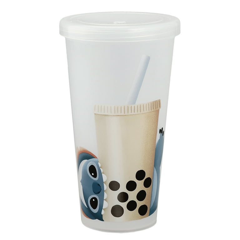 Lilo and Stitch 24 oz. Plastic Boba Tumbler with Lid and Straw