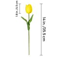 thumbnail image 2 of 20 piezas de flores blancas artificiales de tulipán de seda de 13,5 pulgadas para el día de la madre, Pascua, día de San Valentín, regalos a granel para el hogar, la cocina, la decoración de la boda, 2 of 5