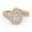 Yellow Gold, variant on Bypass Double Halo Solitaire Engagement Ring for Women, IGI Certified 0.90 Carat (ctw) Pear And Round Cut Lab Grown Diamond Ring In 14K Solid Rose Gold F-G, VS-SI Quality Ring Size-7