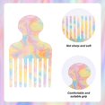 thumbnail image 3 of 2pcs Wide Tooth Hair Pick Comb for Curly Hair, 4.72in Detangling Comb for Thick Long Hair, Colorful, 3 of 4