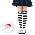 thumbnail image 2 of lnmuld Cotton Socks European Style Kids Socks Long Stockings for Girls with Santa Figurine and Doll Decorative Designs Ideal for Autumn Winter Seasonal Wear Size:7-12 Years, 2 of 3