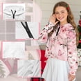 thumbnail image 6 of Xoenoiee Butterfly Cherry Blossom Print Girls Sweatshirt Half Zip Pullover Lightweight Casual Long Sleeve Hoodie Fall Clothes Outfits with Front Pocket, Size 9-10 Years, 6 of 7