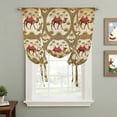 thumbnail image 2 of Brown Desert Camels Balloon Curtains 63 Inch Length for Living Room/Bedroom, Tropical Date Coconut Trees Cords Leaves Rod Pocket Privacy Door Curtains Decorative Tie Up Shade for Window 52"x63", 2 of 8