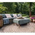 thumbnail image 5 of SAFAVIEH Courtyard Josiah Floral Medallion Indoor/Outdoor Area Rug, 6'7" x 9'6", Light Beige/Light Brown, 5 of 14