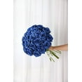 thumbnail image 2 of ZOELNIC 10 rosas artificiales, rosas de seda de tacto real, ramos de tallo largo con una sola flor falsa para decoración de bodas y fiestas (10 unidades, azul), 2 of 8
