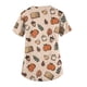 thumbnail image 3 of Camiseta de cuello en V con temática de Halloween para mujer, linda camiseta de manga corta rosa con estampado de fantasma, murciélago y calavera, 3 of 3